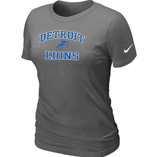 Nike Detroit Lions Women's Heart & Soul NFL T-Shirt - Dark Grey